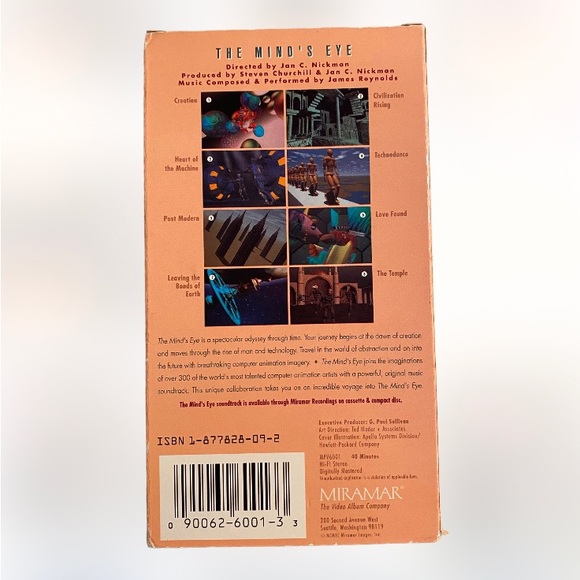 RARE vintage miramax the minds eye a computer animation odyssey vhs - Picture 3 of 3